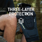 G-Form Pro-Rugged 2 mountain bike knee pads showing the adjustable top strap and wide gripper design