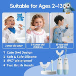 Hikid kids dental care kit including soft silicone brush head replacements