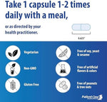 Side view of Patient One Meso-Z Vision bottle showing nutritional information