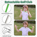 Child playing with Liberry kids golf clubs on a putting mat