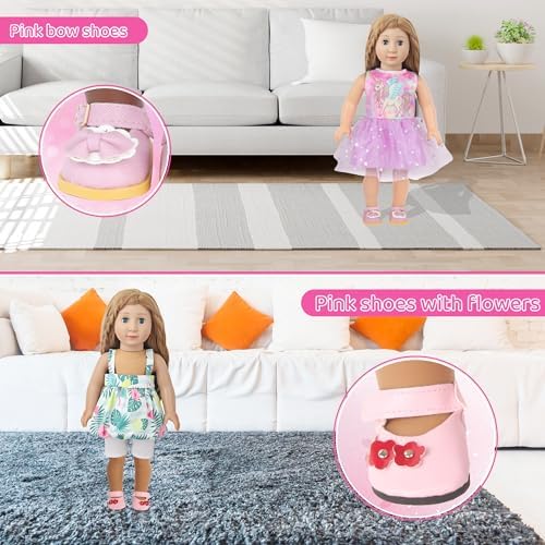 Collection of miniature doll shoes for girls pretend play
