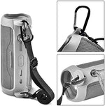 Comecase gel rubber skin for JBL Flip 6 speaker with shoulder strap side view