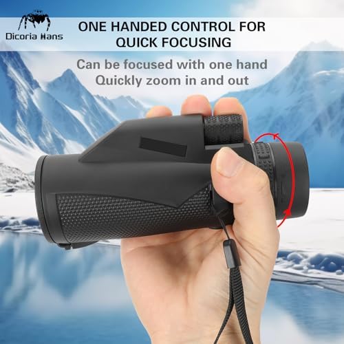 Dicoria Hans pocket-size waterproof monocular showing the durable sealed chassis design.