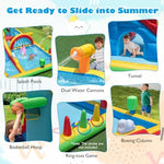 Kids playing in Bountech mega water bounce house