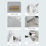 IULONEE adjustable infant holder in gray color worn on the back