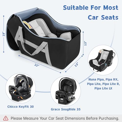 Weliday car seat bag compatible with Nuna Pipa side view