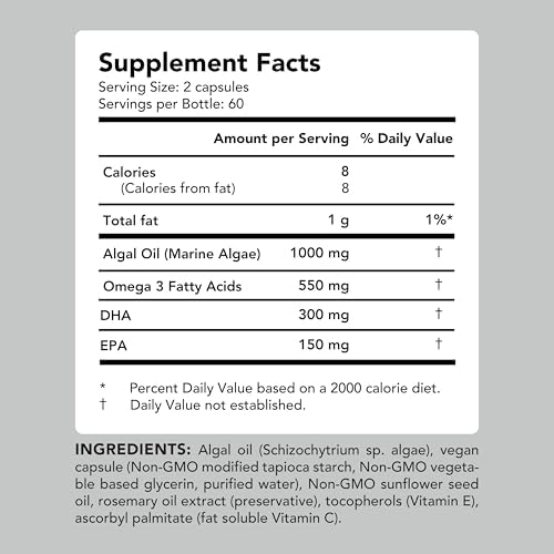 Authentic AMANDEAN imported premium plant powered omega supplement container for daily vegetarian wellness routine.