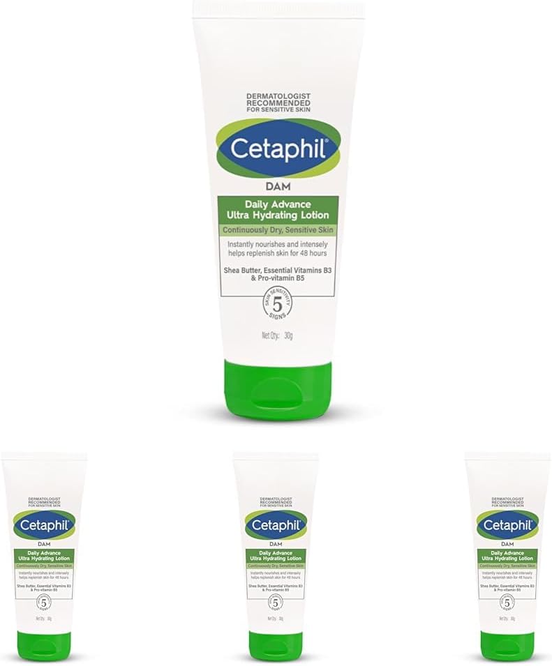 Cetaphil face and body lotion 50 gram size comparison