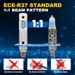 Kimlatar automotive lighting package showing two ultra bright cool white bulbs side by side