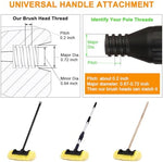 Heavy duty auto detailing brush head showing protective all sided bristle design
