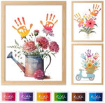 CHERRY CHEERS DIY craft set showing three exclusive floral template sheets and six colorful inkpads