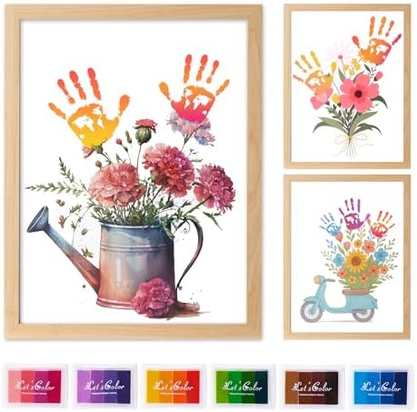 CHERRY CHEERS DIY craft set showing three exclusive floral template sheets and six colorful inkpads