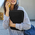 Dadanism multi pocket travel organizer sleeve holding iPad Air and charging accessories