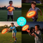 Flashglow glow in the dark sports ball packaging showing extra batteries included