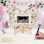 Calandis butterfly baby shower decoration with pen and stand