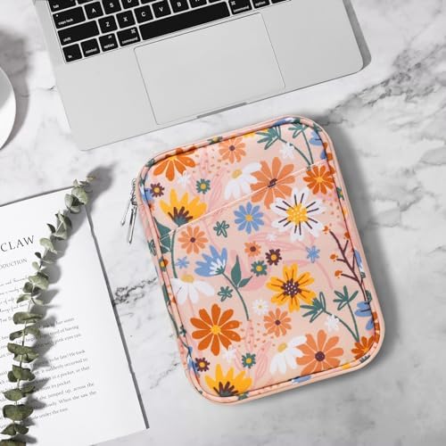 TiMOVO floral tablet sleeve inside a backpack