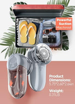 Bymore fabric shaver lint collection chamber being emptied after use.