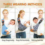 Side profile of a parent walking comfortably while using the portable Jamyum toddler carrier.