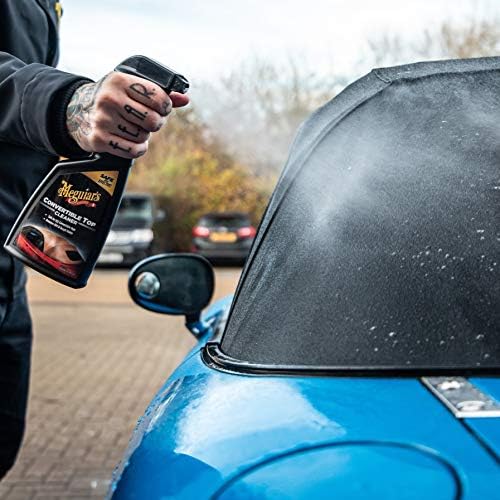 Close-up of the biodegradable formula logo on the Meguiar's automotive cleaner packaging.
