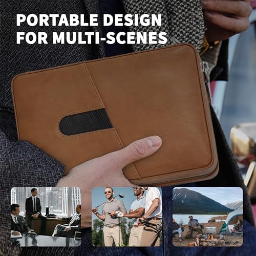 Goshentech travel cigar humidor case gift set with lifestyle packaging layout