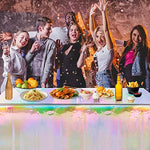 Ohome iridescent birthday table cover for event setup