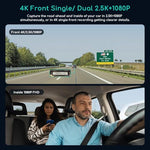 COOAU dual car camera showing the interior lens with four infrared LEDs