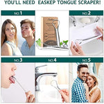Easkep rust proof tongue scraper tool for fresh breath