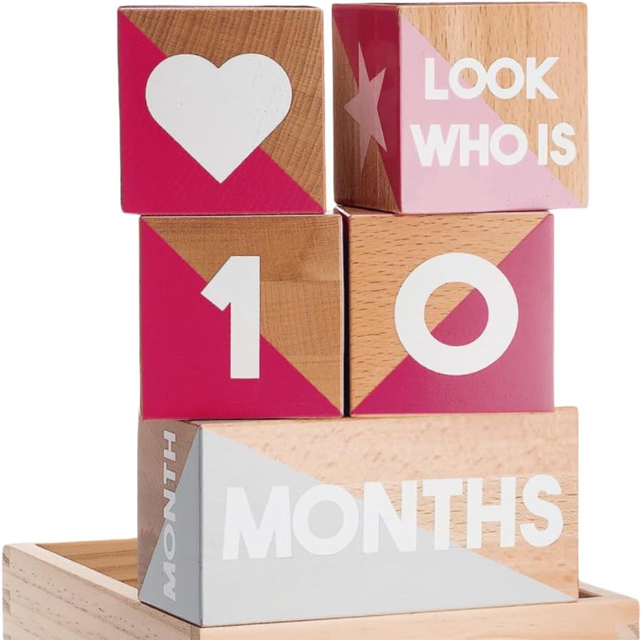 Tykeroo baby monthly milestone blocks front view