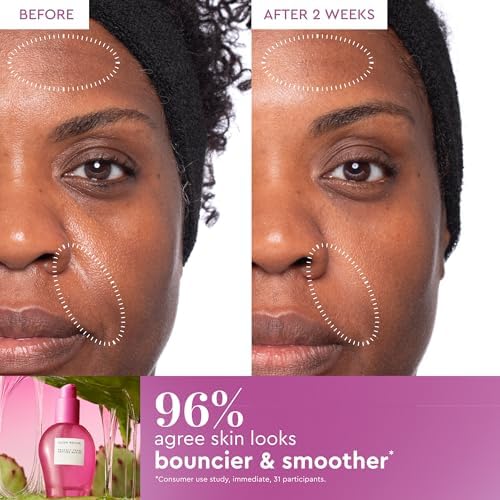 Glow Recipe glass skin serum bottle with dropper pump mechanism closeup