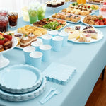 NatNarr party set packaging showing plate and napkin count