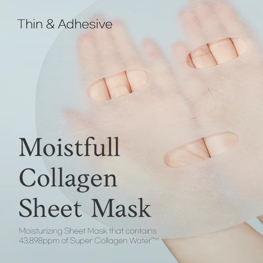 ETUDE Korean face mask packaging displaying super collagen water ingredients.