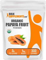 Papaya fruit powder mixed in a smoothie