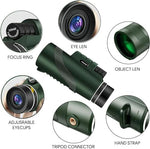 Ayraviio high powered monocular telescope with non slip rubber armor held in one hand