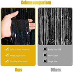 CANREVEL holographic tinsel streamers displaying the multi colored shimmering light reflection effect
