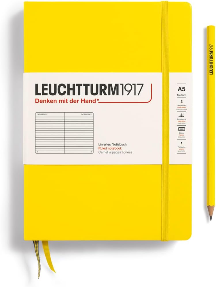 Leuchtturm Medium Hardcover Lined Lemon - Image 1