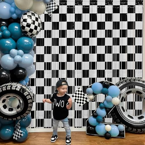 Easy to assemble birthday party decorations showing the peel and stick adhesive tape on the back.
