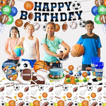 Linhaxm comprehensive sports party decoration kit components