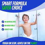 Oh Yuk 24 ounce bottle next to a clean glass shower partition illustrating professional results.