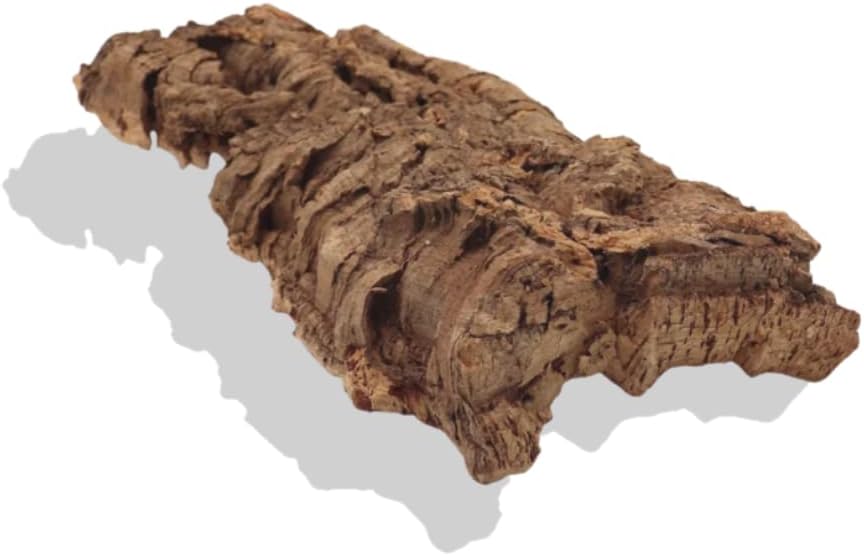 Heat-treated natural tree bark slabs safe for reptile climbing walls