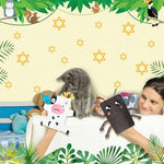 Soft felt hand puppets designed for child and adult use