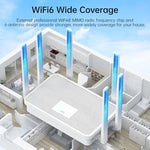 UeeVii CPE5824 dual-band wireless bridge package contents including PoE adapters and mounting brackets.