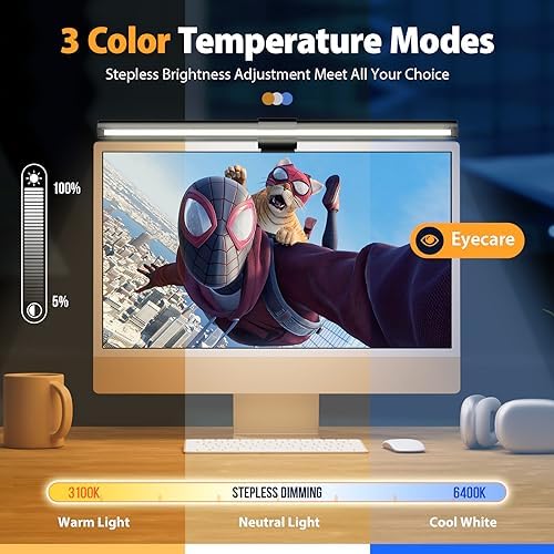 Coolait e-reading LED task lamp showing the dual lighting system with active front and rear backlights