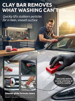 Premium medium grade magic clay bar cleaner by TAKAVU used before ceramic coating or polishing paintwork