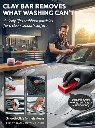 Premium medium grade magic clay bar cleaner by TAKAVU used before ceramic coating or polishing paintwork