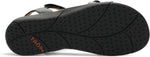 Taos Footwear Women's Trophy 2 Sandal angled shot showing t-strap silhouette.