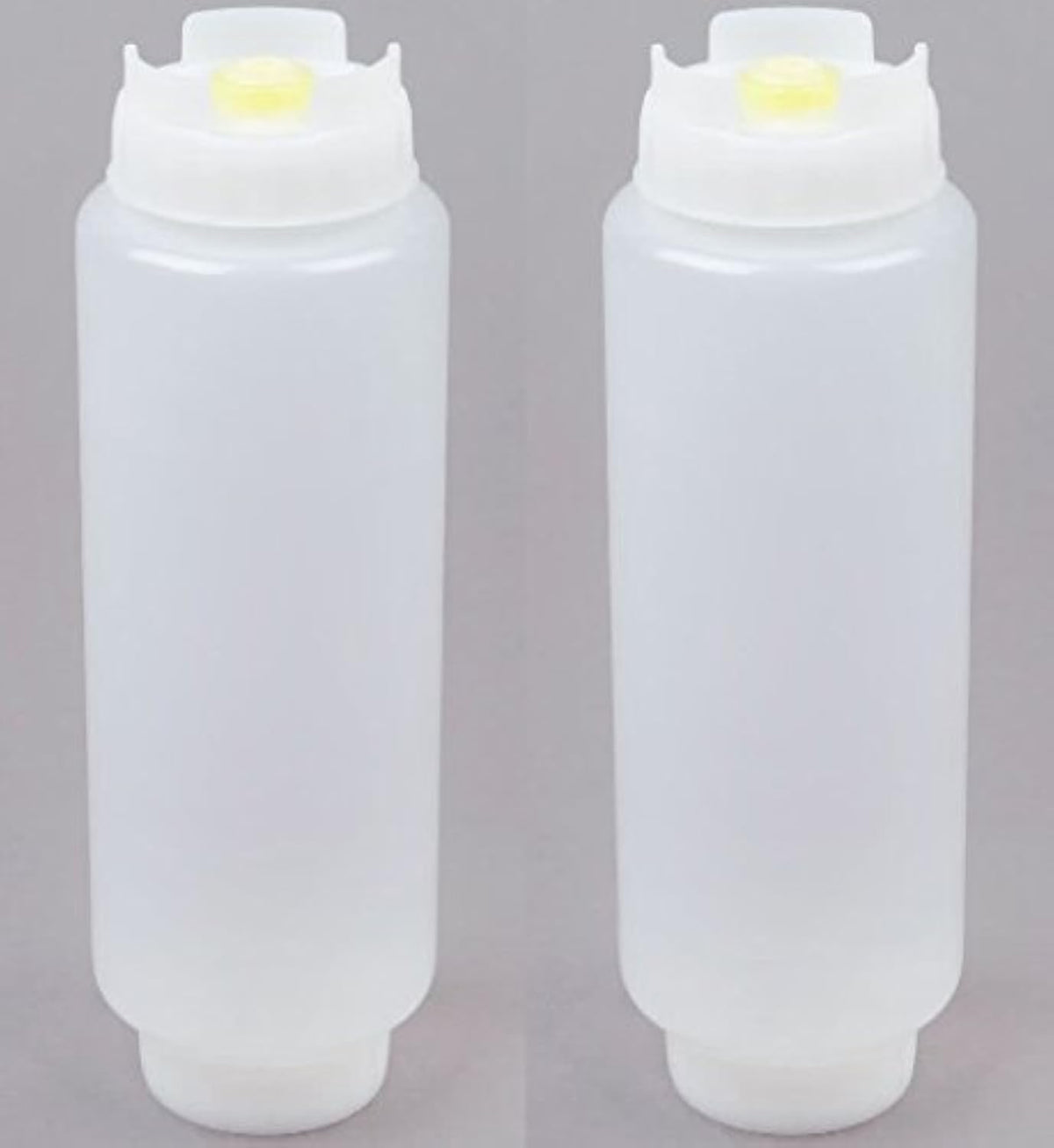 FIFO 2 pack 20 ounce squeeze bottles front view kitchen condiment dispenser