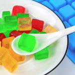 CAKETIME mold filled with homemade colorful gummies