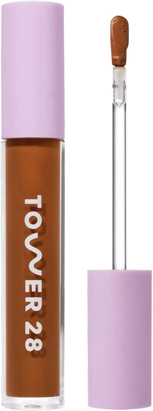 Tower 28 Swipe Serum Concealer - Hydrating Medium-Full Coverage Concealer + Under Eye Brightener - Skin Care Infused Makeup with Hyaluronic Acid + Soothing Centella - 20 Rich/Neutral (0.22 oz) - Image 13
