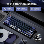 Hitime XVX M61 Pro Kanagawa artwork keycaps close up