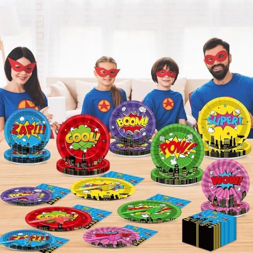 Colorful disposable forks included in 96 piece hero set